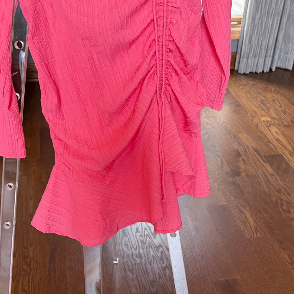 Vero Moda Pink Long Sleeve Wrap Dress - Picture 4 of 5